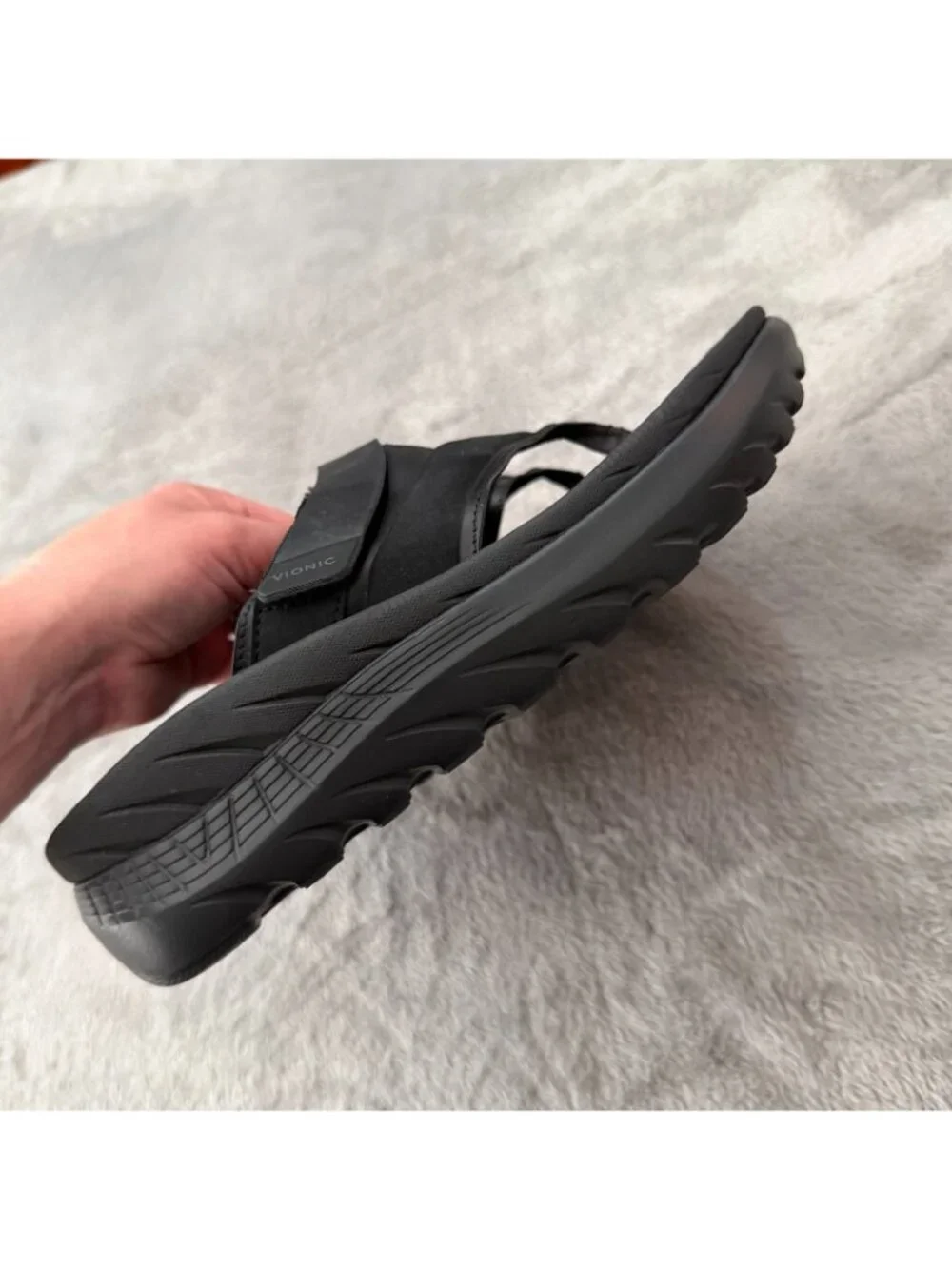 Vionic Restore II Recovery Black Sandals Shoes Womens size 7